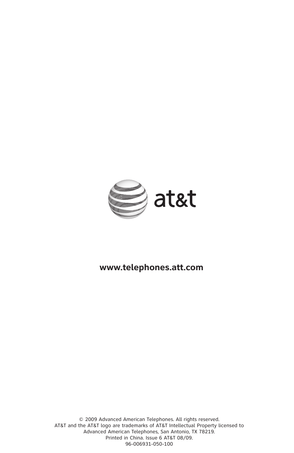 AT&T EL52309 User Manual | Page 8 / 8