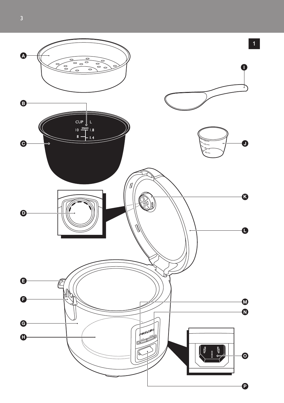 Philips Cuiseur à riz User Manual | Page 3 / 84