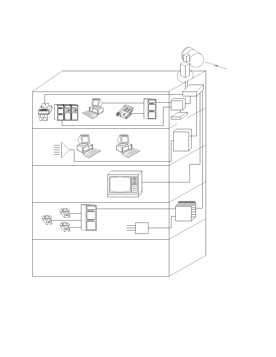 Figure 1-10. possible multiplexed connections | AT&T DEFINITY 7200 series User Manual | Page 53 / 348