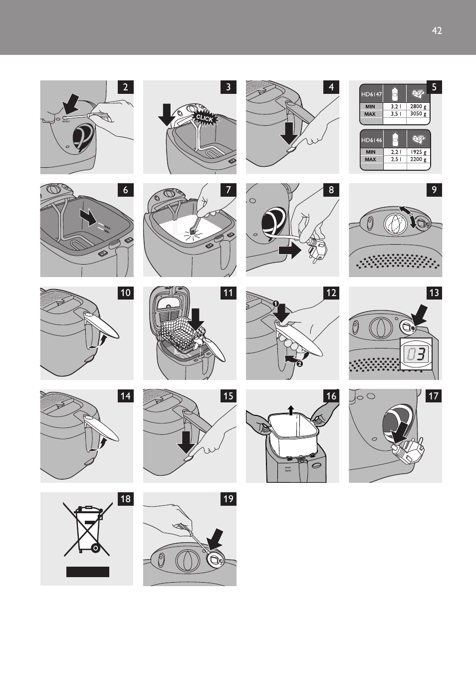 Philips Friteuse User Manual | Page 42 / 44
