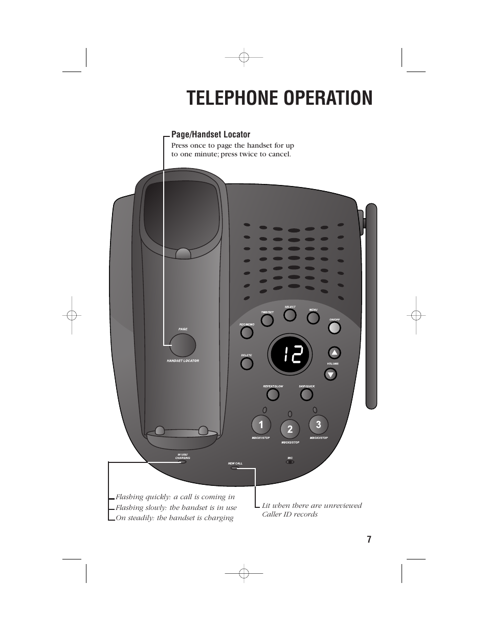 Telephone operation | AT&T 9357 User Manual | Page 10 / 32