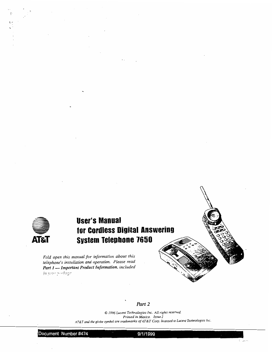 AT&T AT&T 7650 User Manual | 16 pages