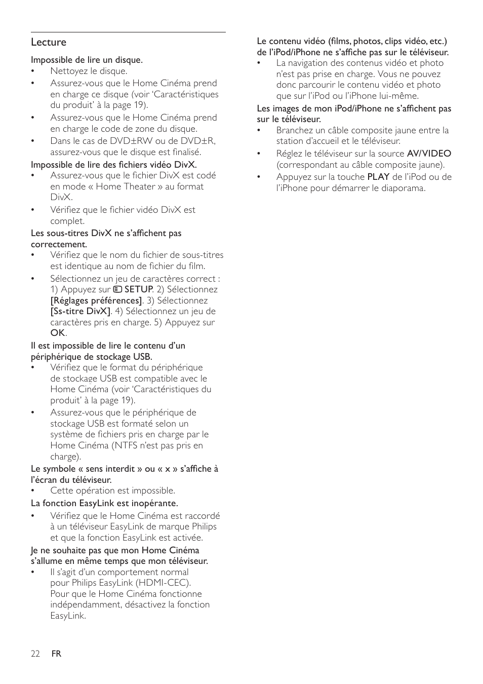 Philips Home Cinéma User Manual | Page 24 / 28