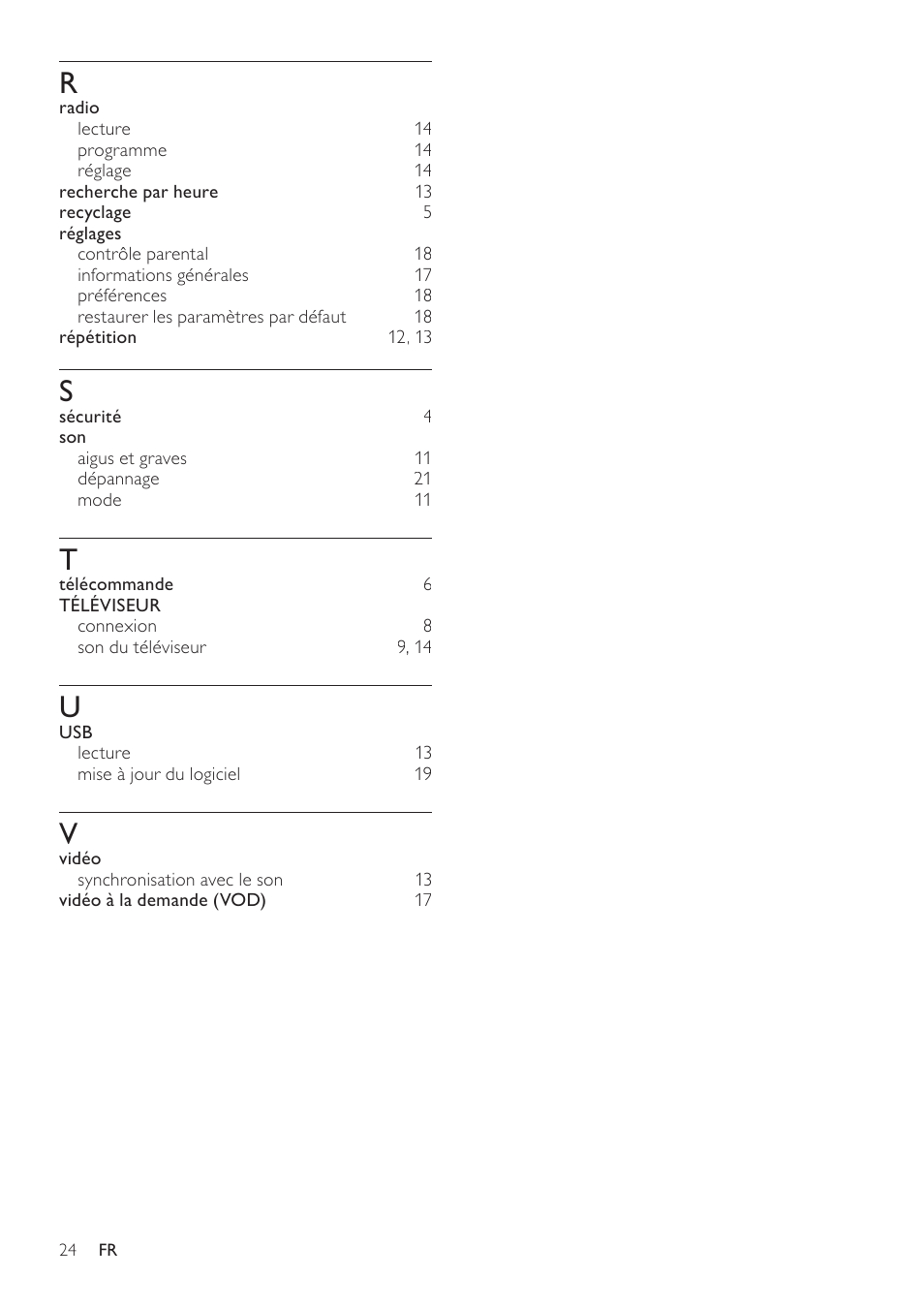 8 caractéristiques du produit | Philips Home Cinéma User Manual | Page 26 / 28