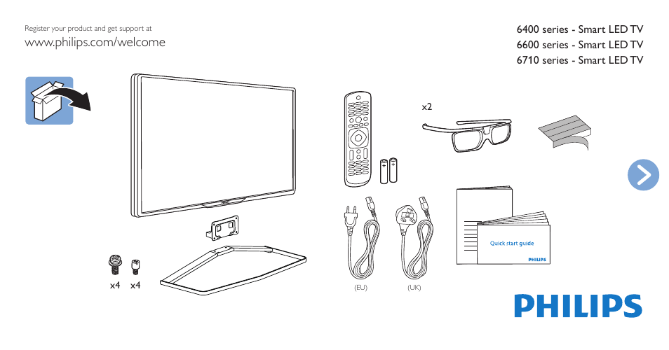 Philips 6000 series Téléviseur LED plat Smart TV Full HD User Manual | 12 pages