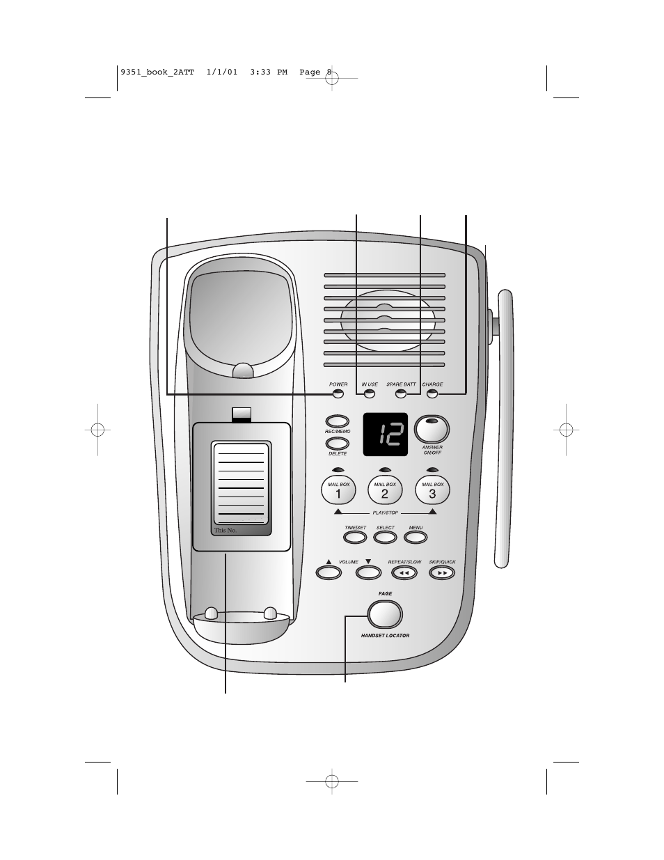 Telephone operation | AT&T 9351 User Manual | Page 10 / 26
