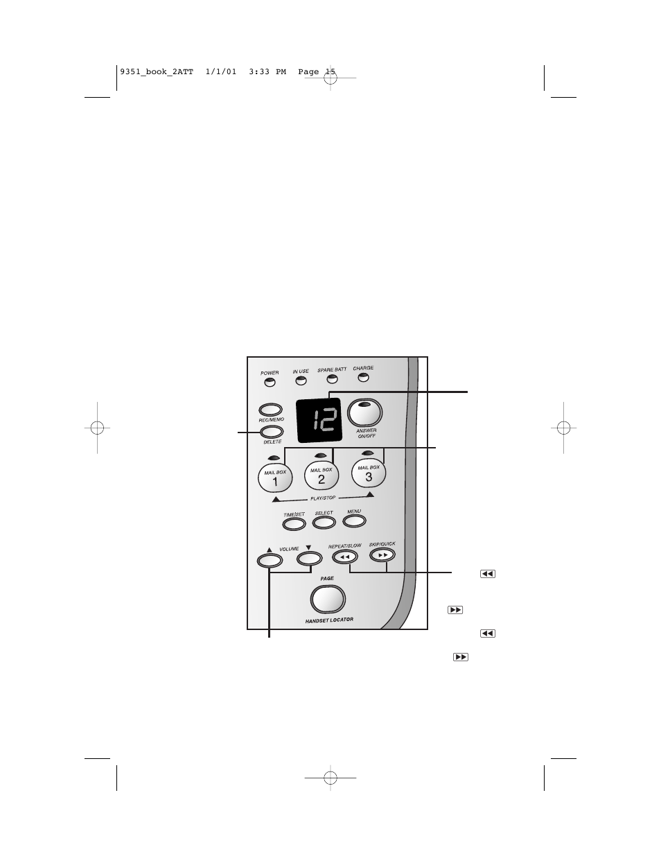 Answering system operation, At the base, Listen to, save & delete messages | AT&T 9351 User Manual | Page 17 / 26