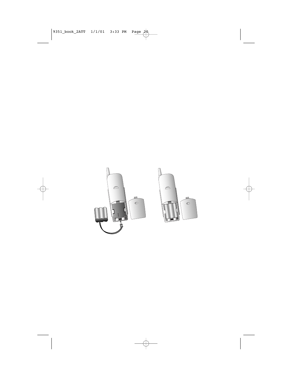 Batteries, Replacing the handset battery pack | AT&T 9351 User Manual | Page 22 / 26