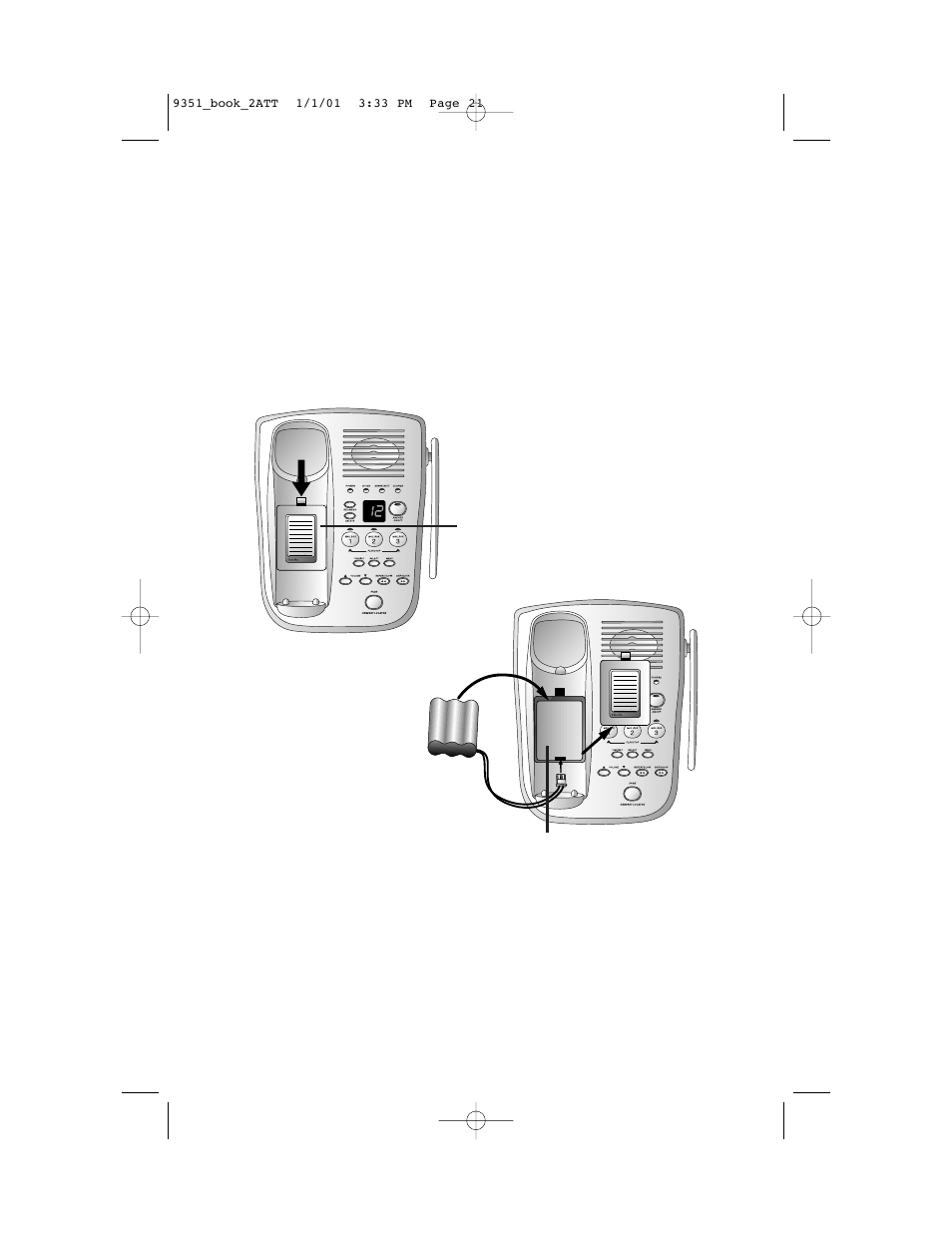 Batteries, Spare battery charger | AT&T 9351 User Manual | Page 23 / 26