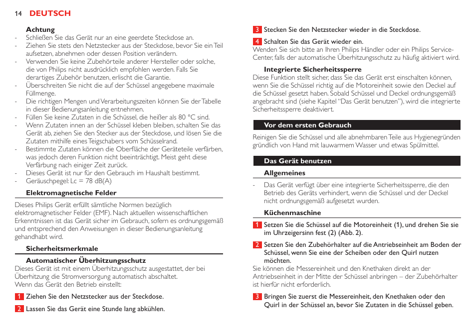 Philips Robust Collection Robot de cuisine User Manual | Page 14 / 40