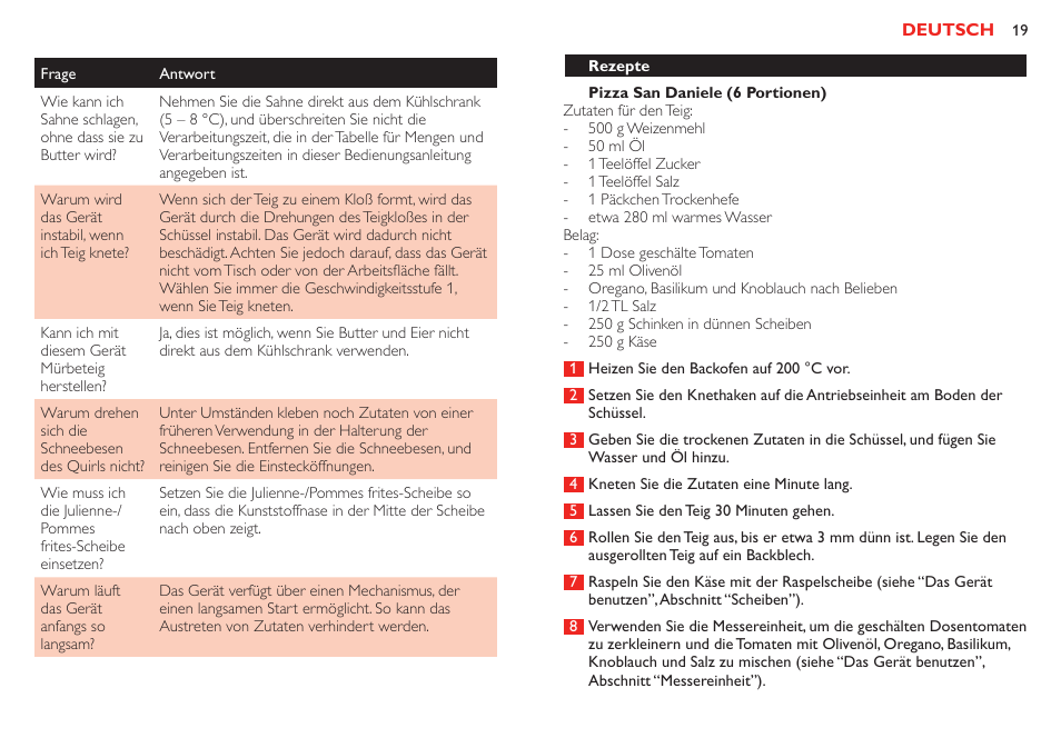 Philips Robust Collection Robot de cuisine User Manual | Page 19 / 40