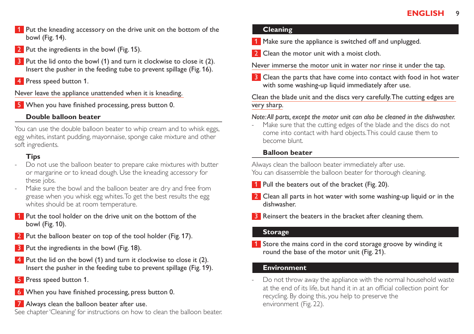 Philips Robust Collection Robot de cuisine User Manual | Page 9 / 40