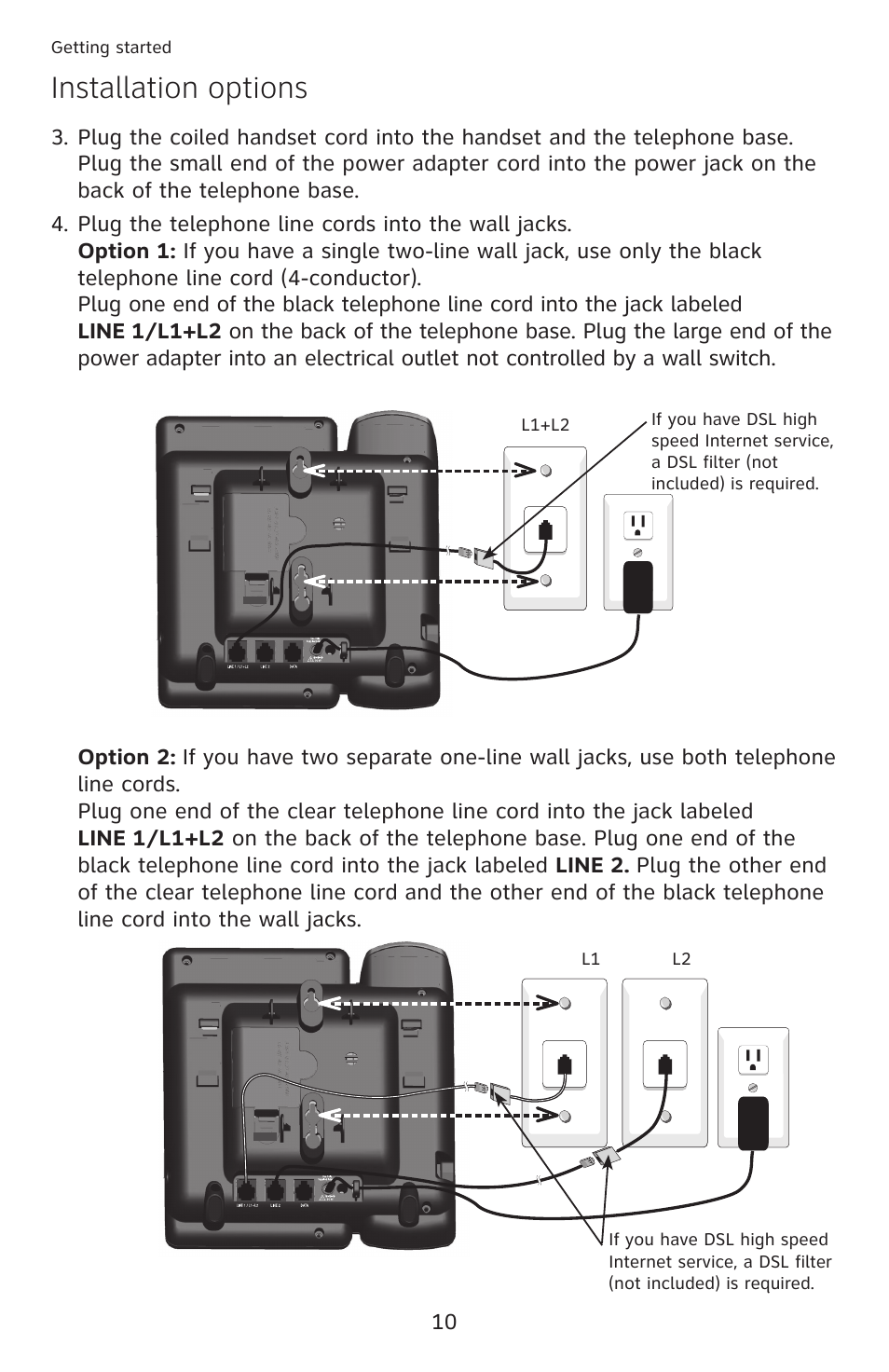 Installation options | AT&T ML17959 User Manual | Page 15 / 82