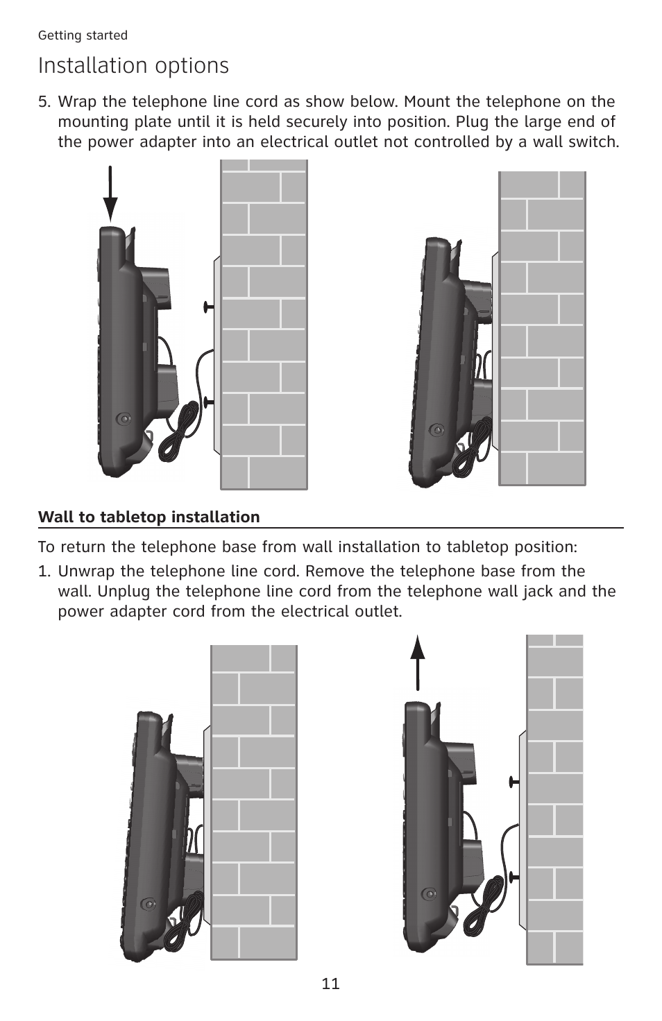 Installation options | AT&T ML17959 User Manual | Page 16 / 82