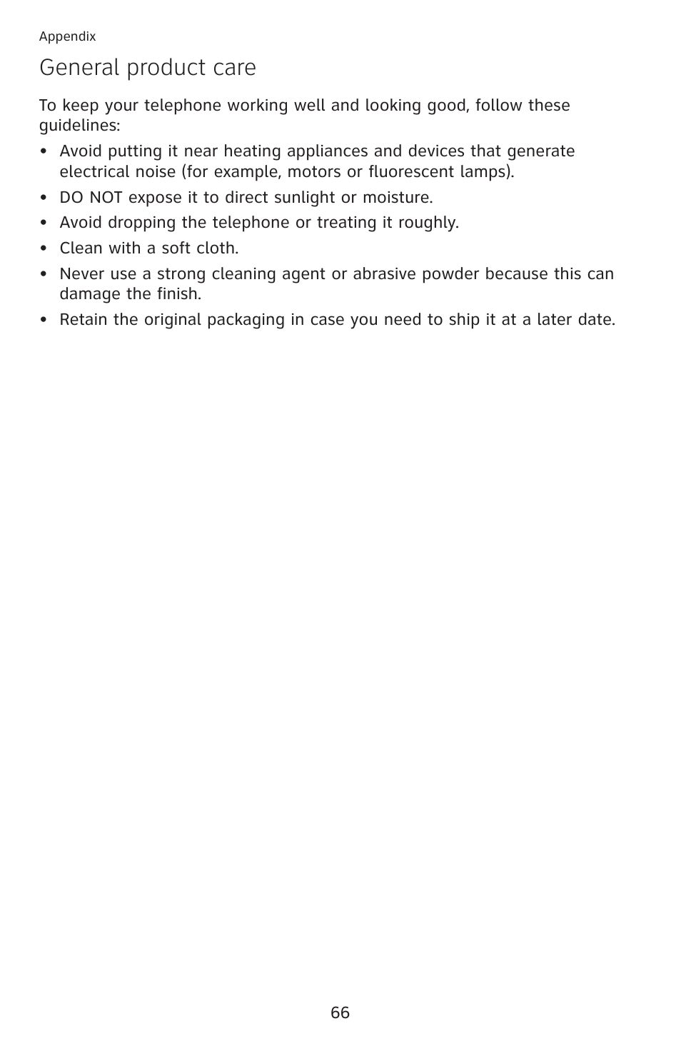 General product care | AT&T ML17959 User Manual | Page 71 / 82