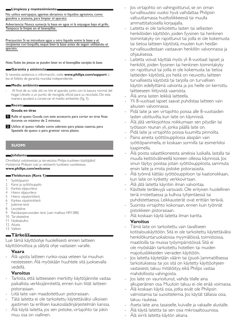 Philips Viva Collection SaladMaker User Manual | Page 8 / 10