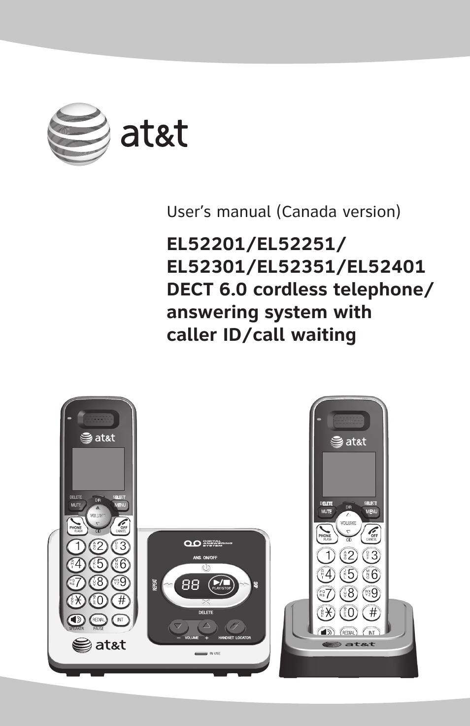 AT&T DECT 6.0 EL52201 User Manual | 83 pages