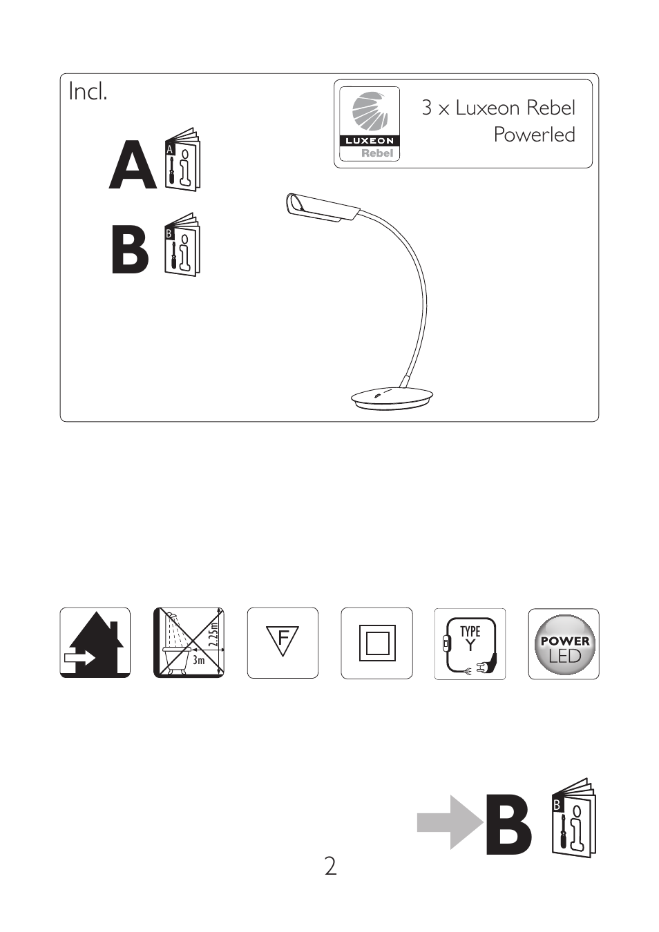 A e bi | Philips Ledino Lampe à poser User Manual | Page 2 / 4