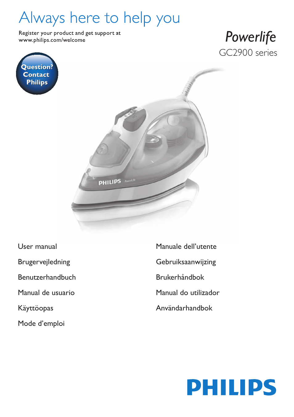 Philips PowerLife Fer vapeur User Manual | 24 pages