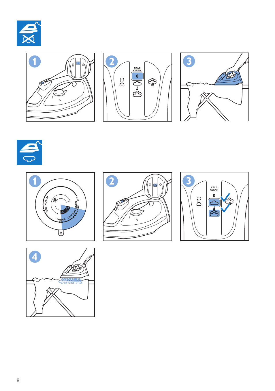 Philips PowerLife Fer vapeur User Manual | Page 8 / 24