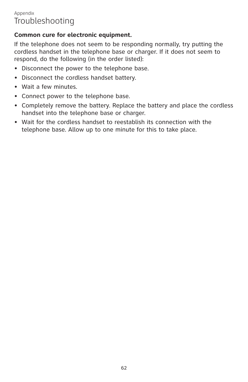 Troubleshooting | AT&T CL82350 User Manual | Page 67 / 79