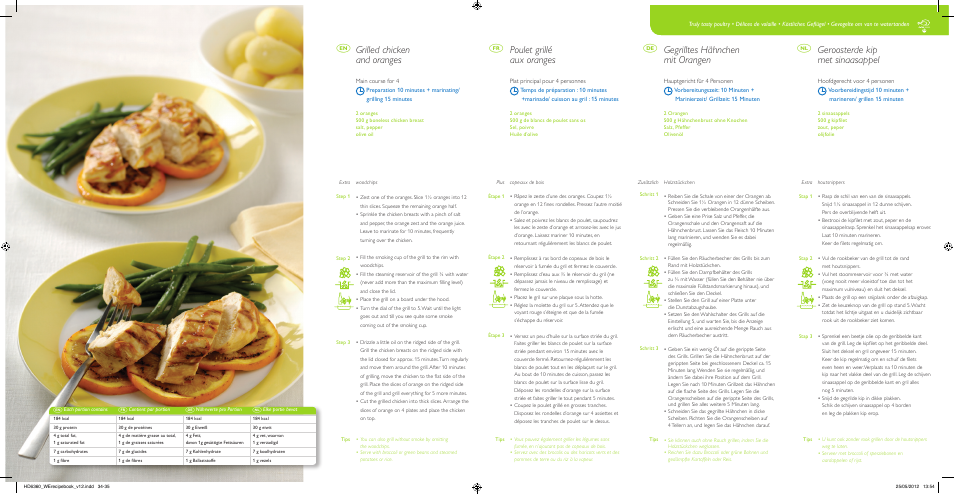 Grilled chicken and oranges, Fd n | Philips Avance Collection Gril de table User Manual | Page 18 / 35