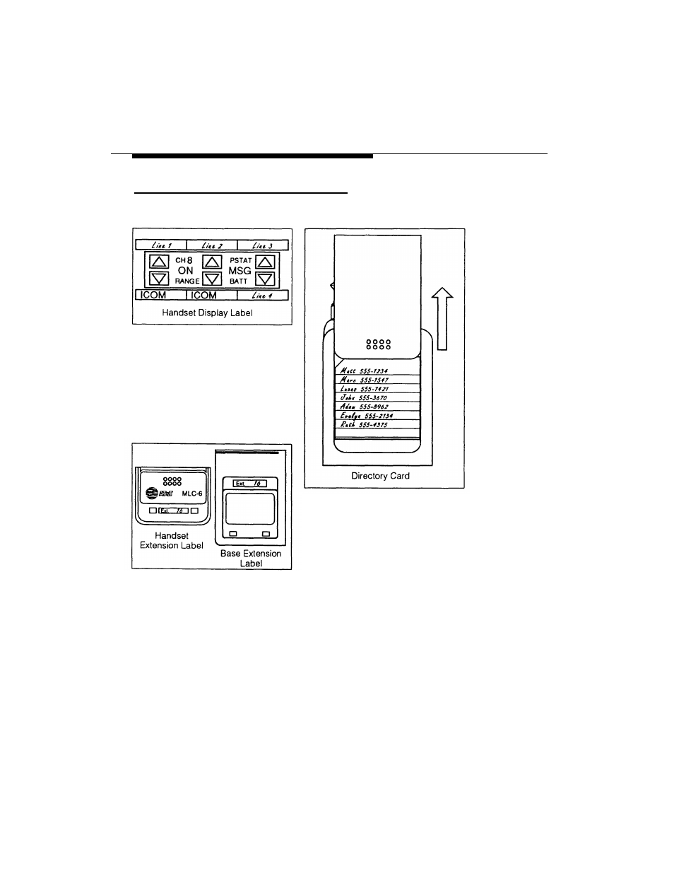 Filling out labels | AT&T Cordless Telephone MLC-6 User Manual | Page 19 / 30