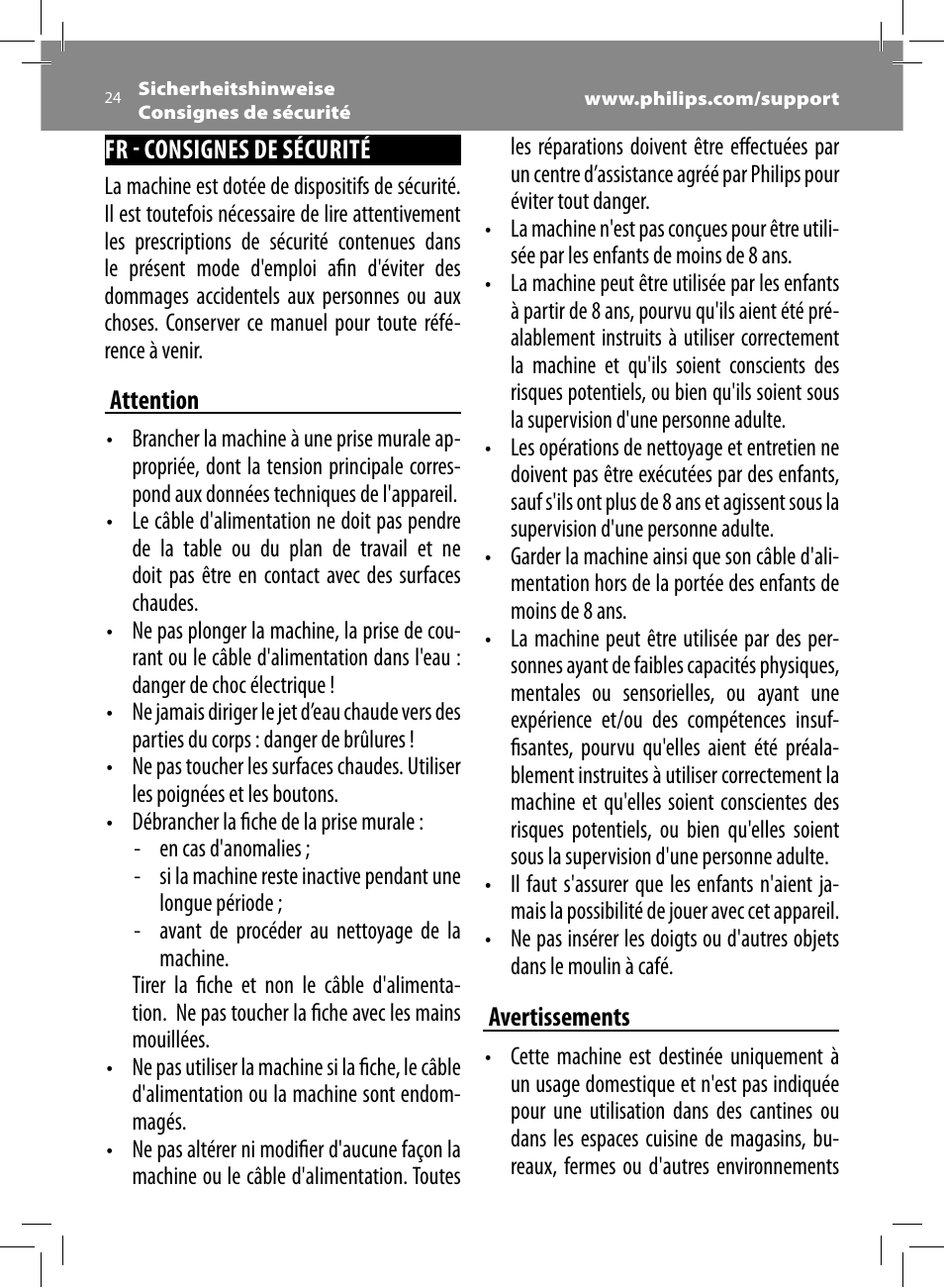 Philips Saeco Intuita Machine espresso Super Automatique User Manual | Page 24 / 56
