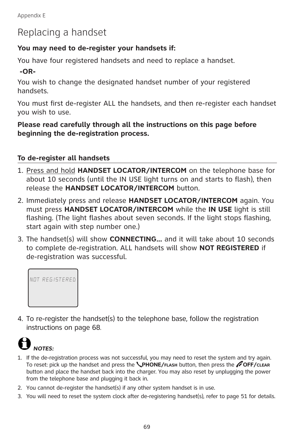 Replacing a handset | AT&T TL74258 User Manual | Page 74 / 97