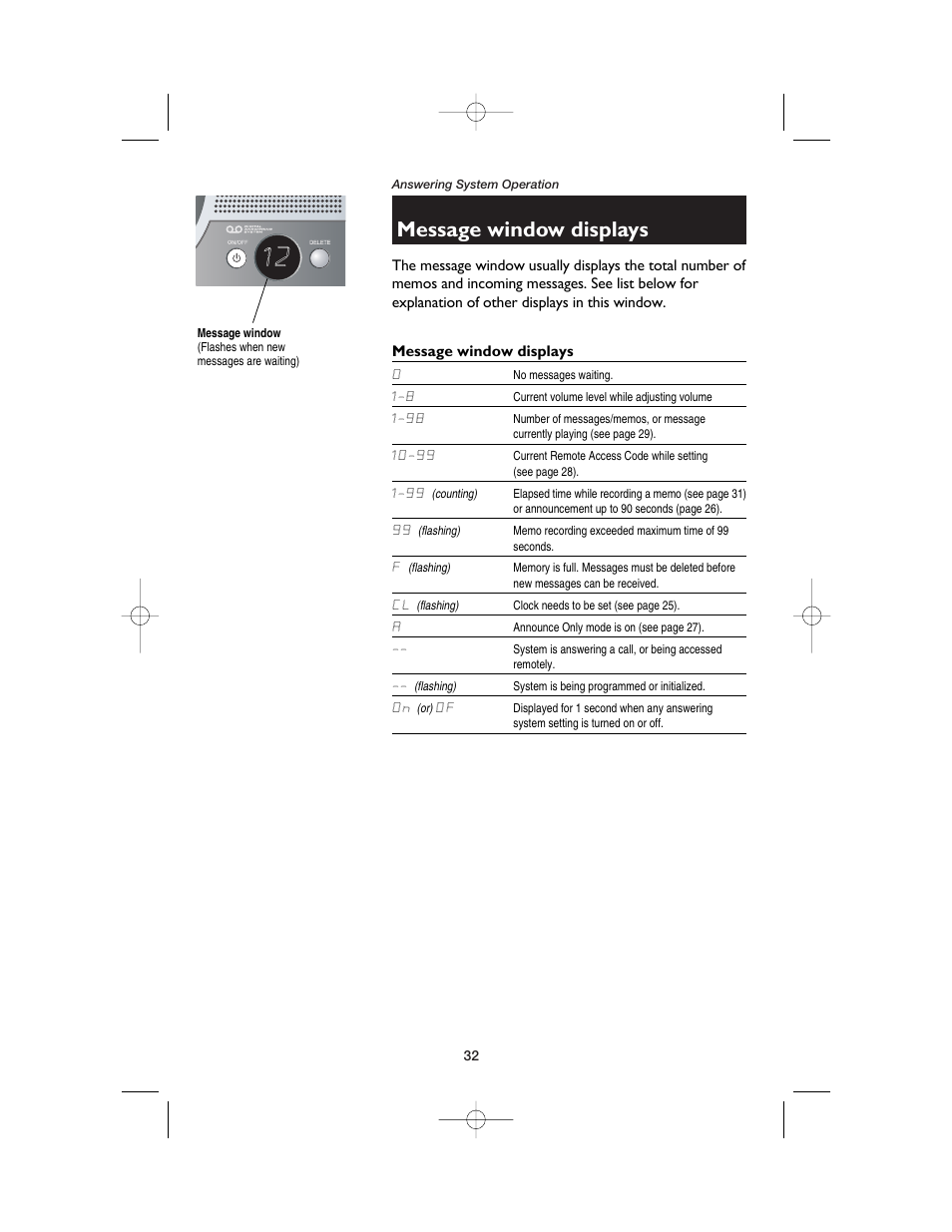 Message window displays | AT&T E2525 User Manual | Page 34 / 60