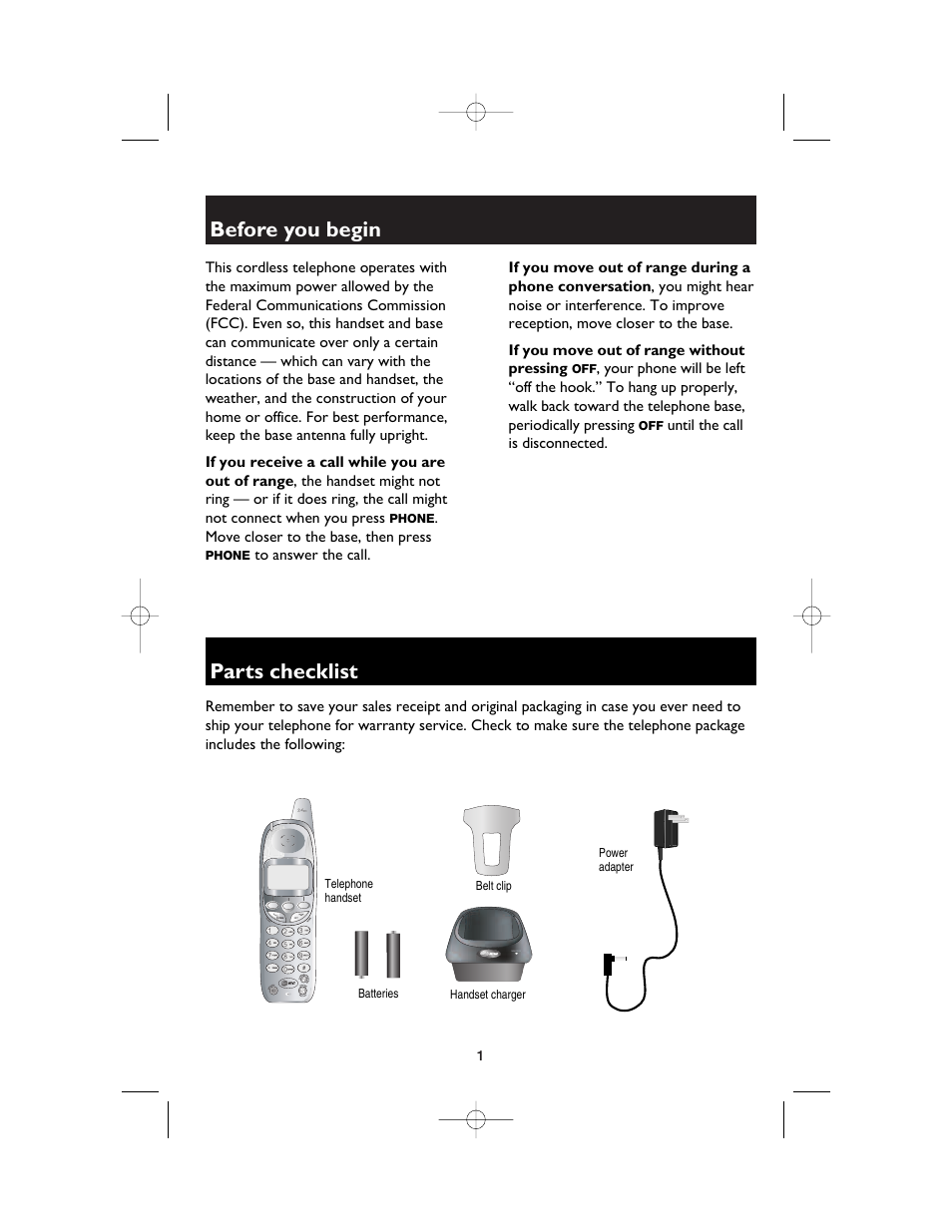 Before you begin, Parts checklist | AT&T E2525 User Manual | Page 53 / 60
