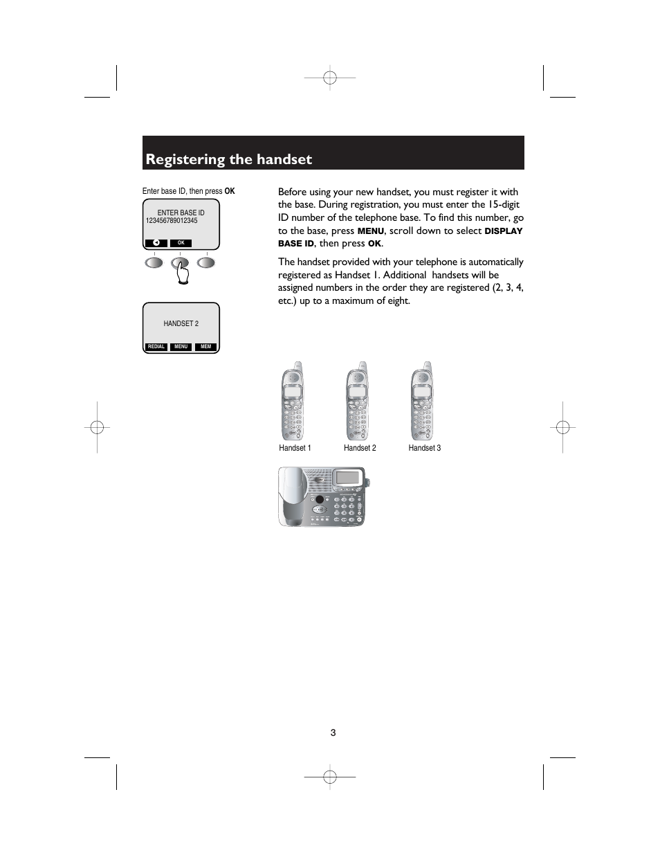 Registering the handset | AT&T E2525 User Manual | Page 55 / 60