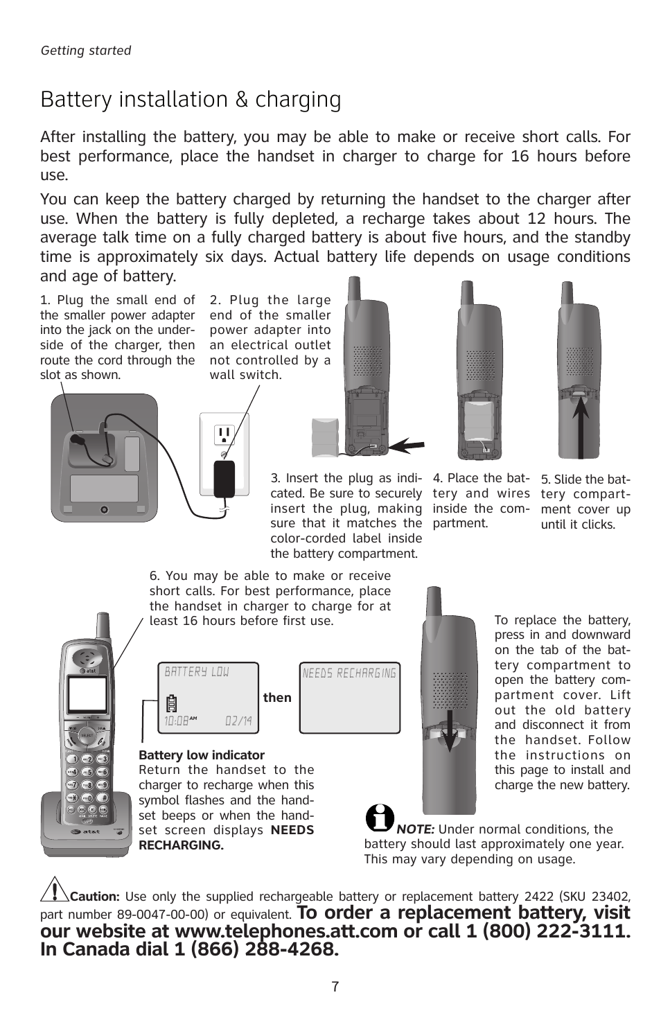 Battery installation & charging | AT&T E5827 User Manual | Page 10 / 70