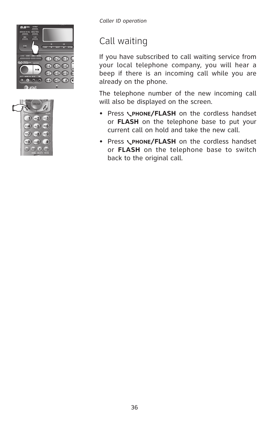Call waiting | AT&T E5827 User Manual | Page 39 / 70