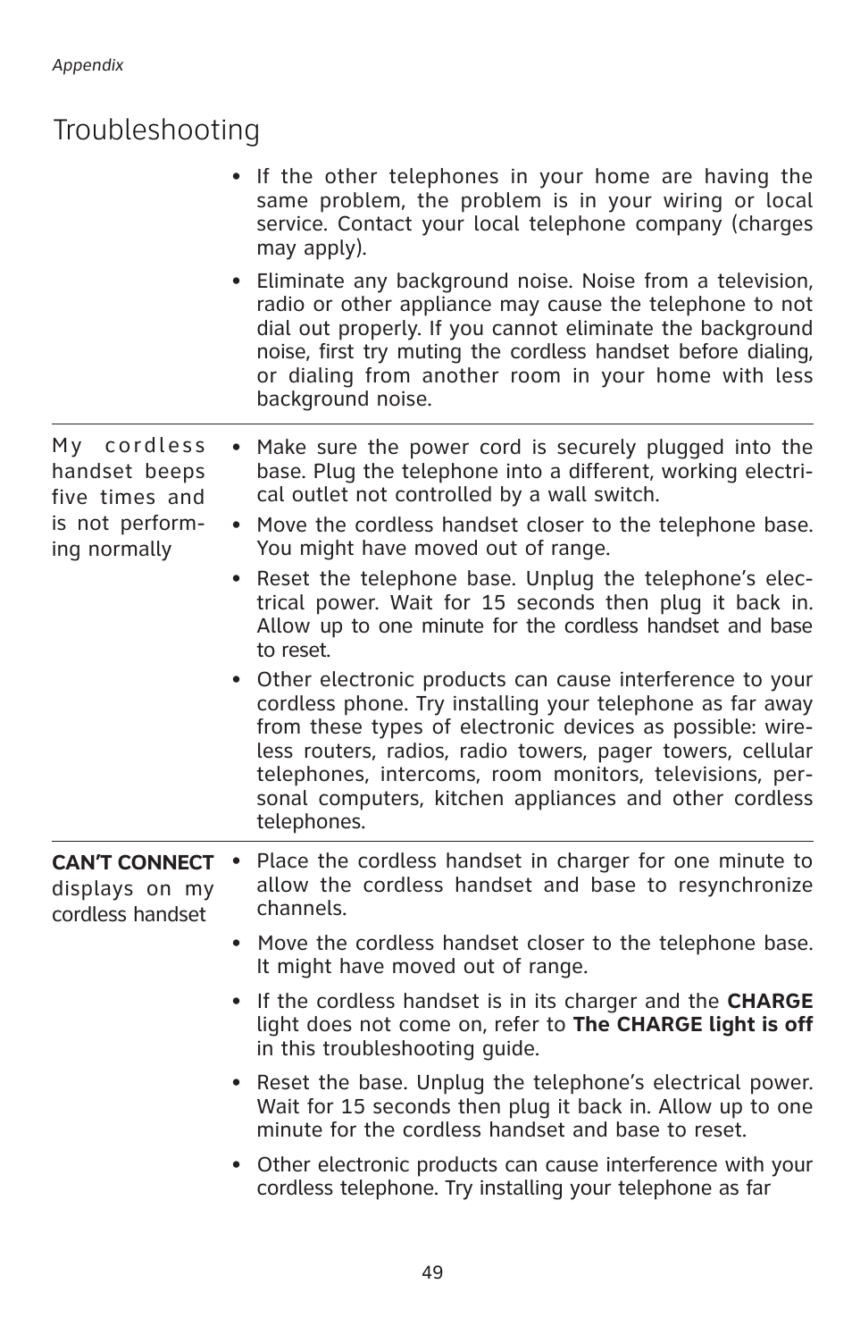 Troubleshooting | AT&T E5827 User Manual | Page 52 / 70