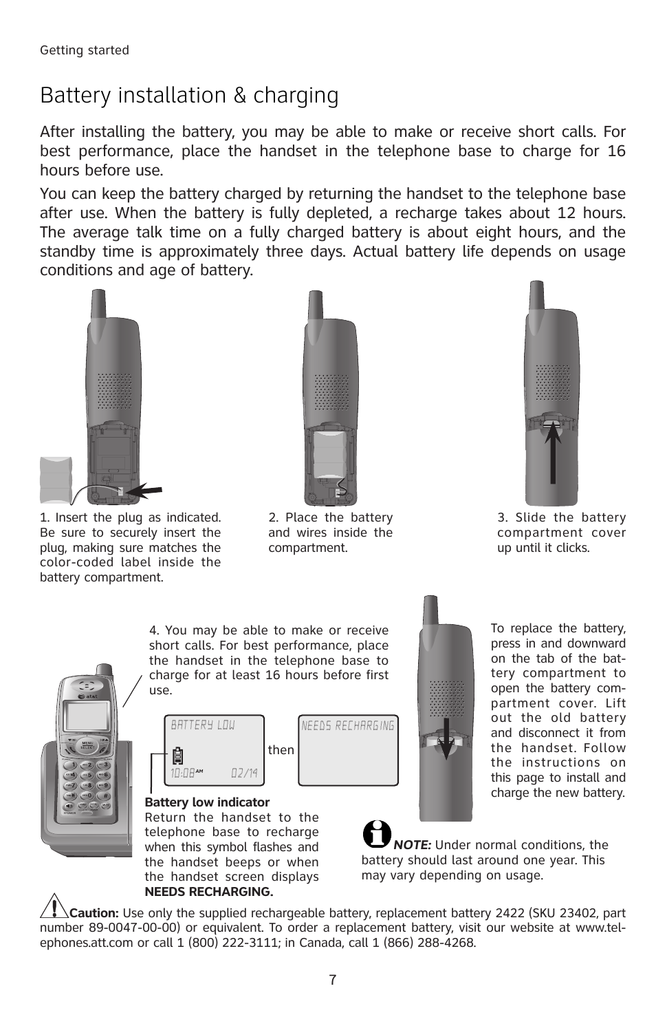 Battery installation & charging | AT&T E5804 User Manual | Page 10 / 52