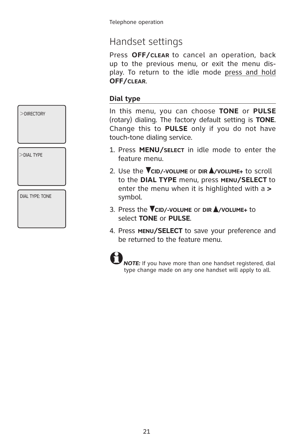 Handset settings | AT&T 2812B User Manual | Page 24 / 69