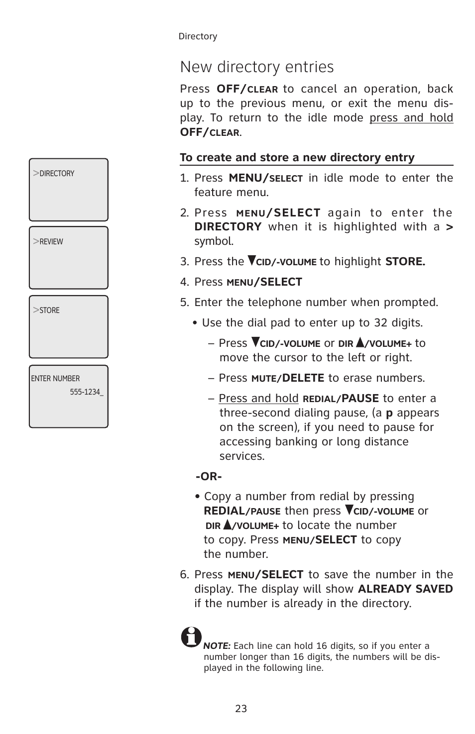 New directory entries | AT&T 2812B User Manual | Page 26 / 69