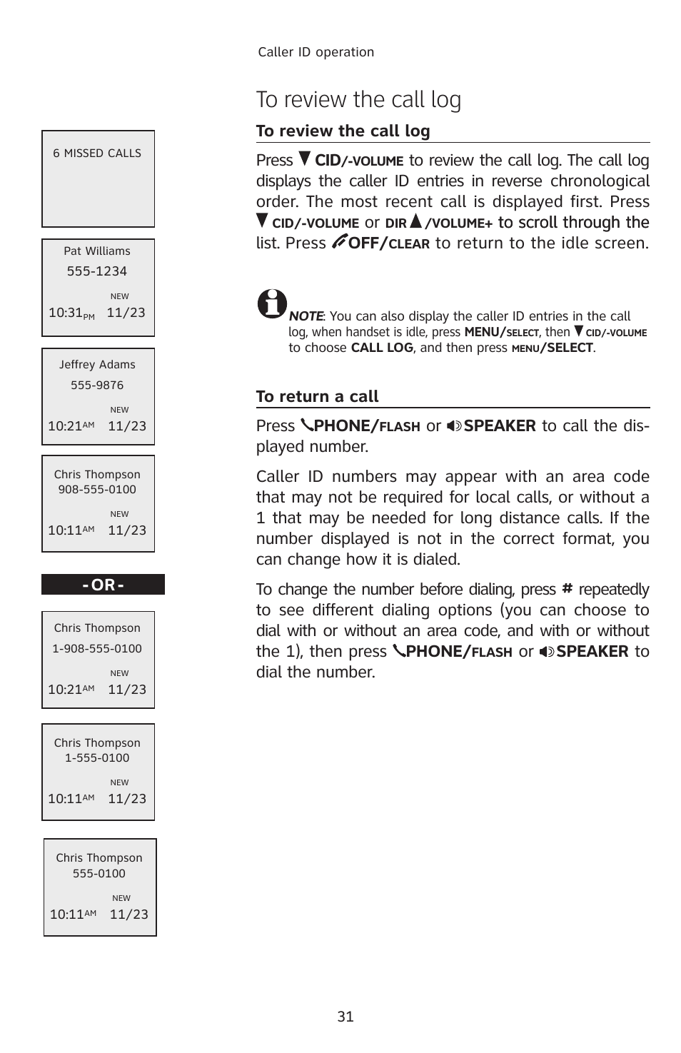 Or speaker to dial the number | AT&T 2812B User Manual | Page 34 / 69