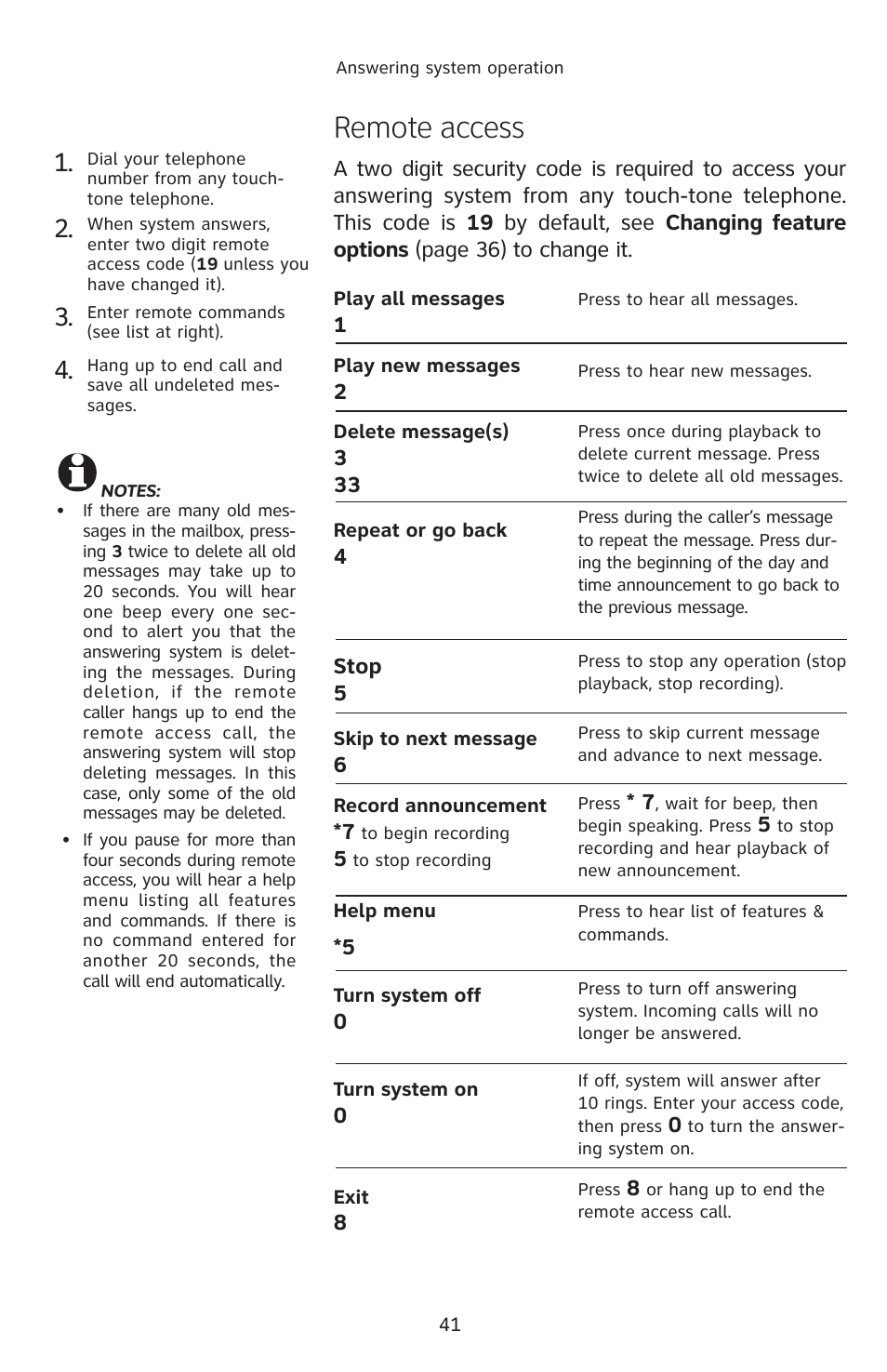 Remote access | AT&T 2812B User Manual | Page 44 / 69