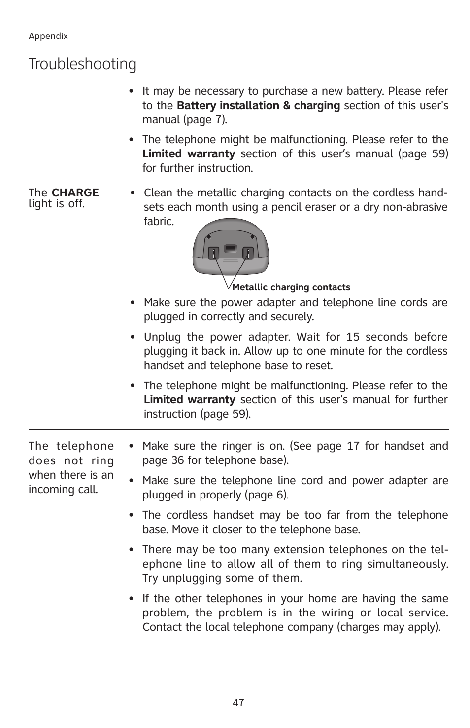 Troubleshooting | AT&T 2812B User Manual | Page 50 / 69