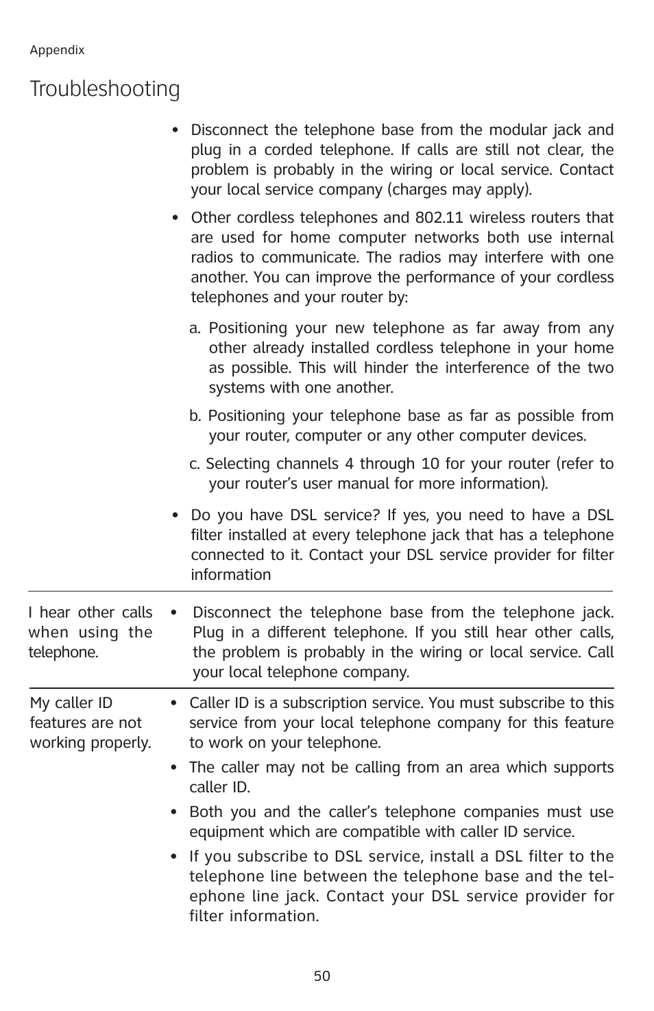 Troubleshooting | AT&T 2812B User Manual | Page 53 / 69