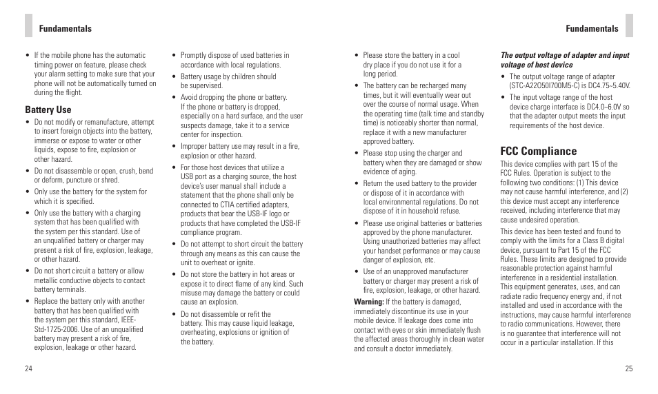 Fcc compliance | AT&T R225 User Manual | Page 14 / 18