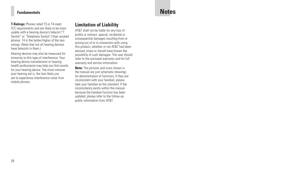 Limitation of liability | AT&T R225 User Manual | Page 16 / 18