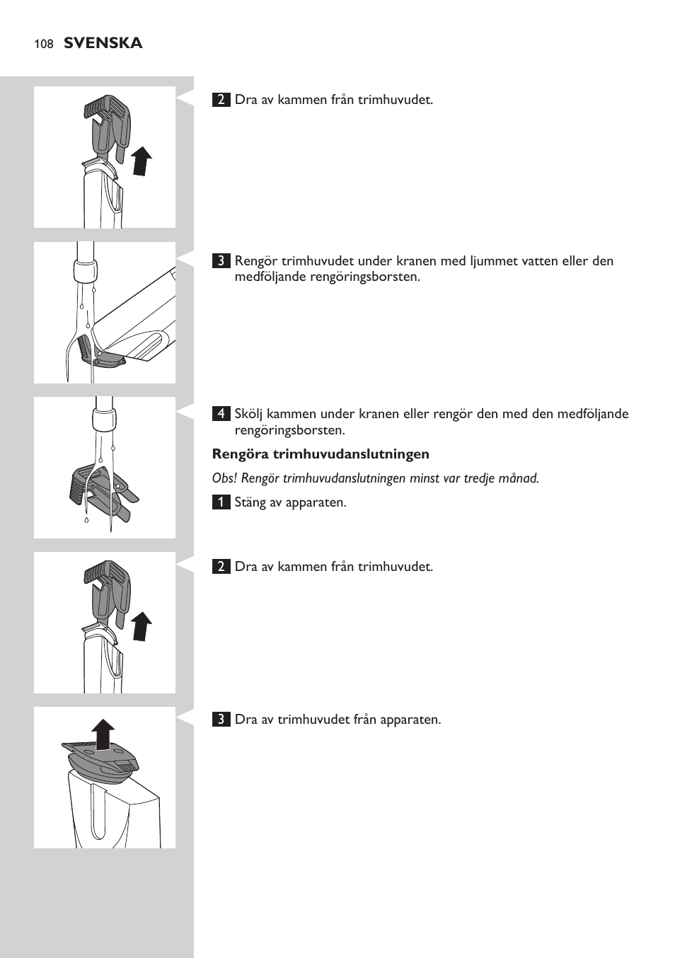 Philips BEARDTRIMMER Series 5000 Tondeuse barbe étanche User Manual | Page 108 / 122