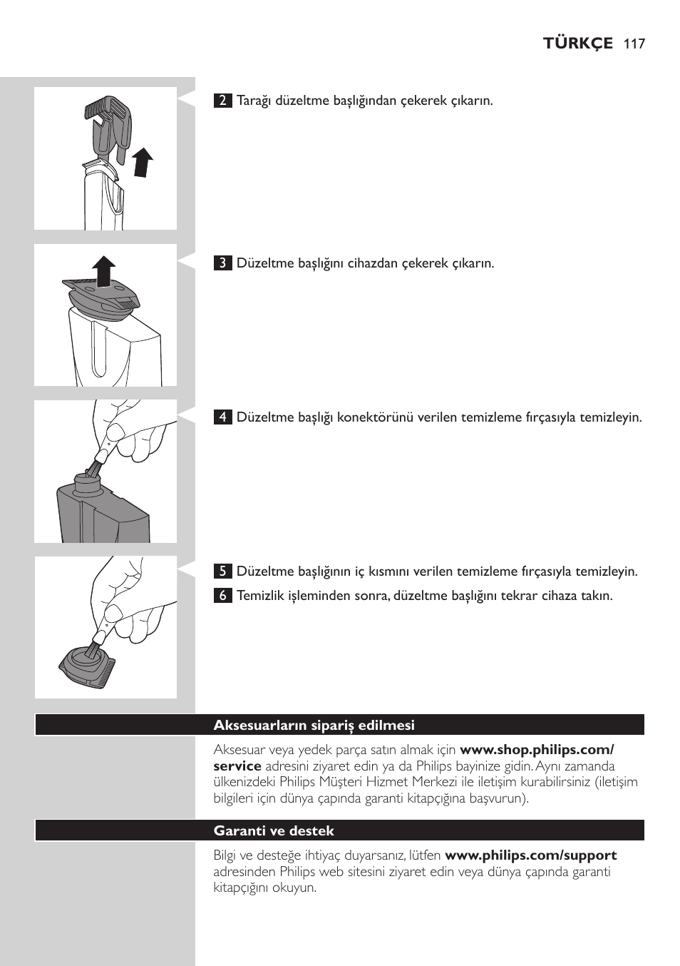 Philips BEARDTRIMMER Series 5000 Tondeuse barbe étanche User Manual | Page 117 / 122