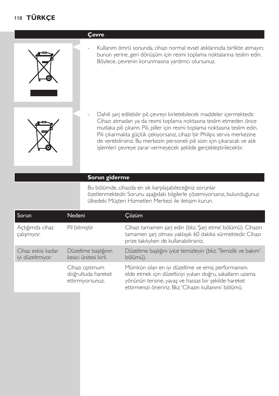 Philips BEARDTRIMMER Series 5000 Tondeuse barbe étanche User Manual | Page 118 / 122