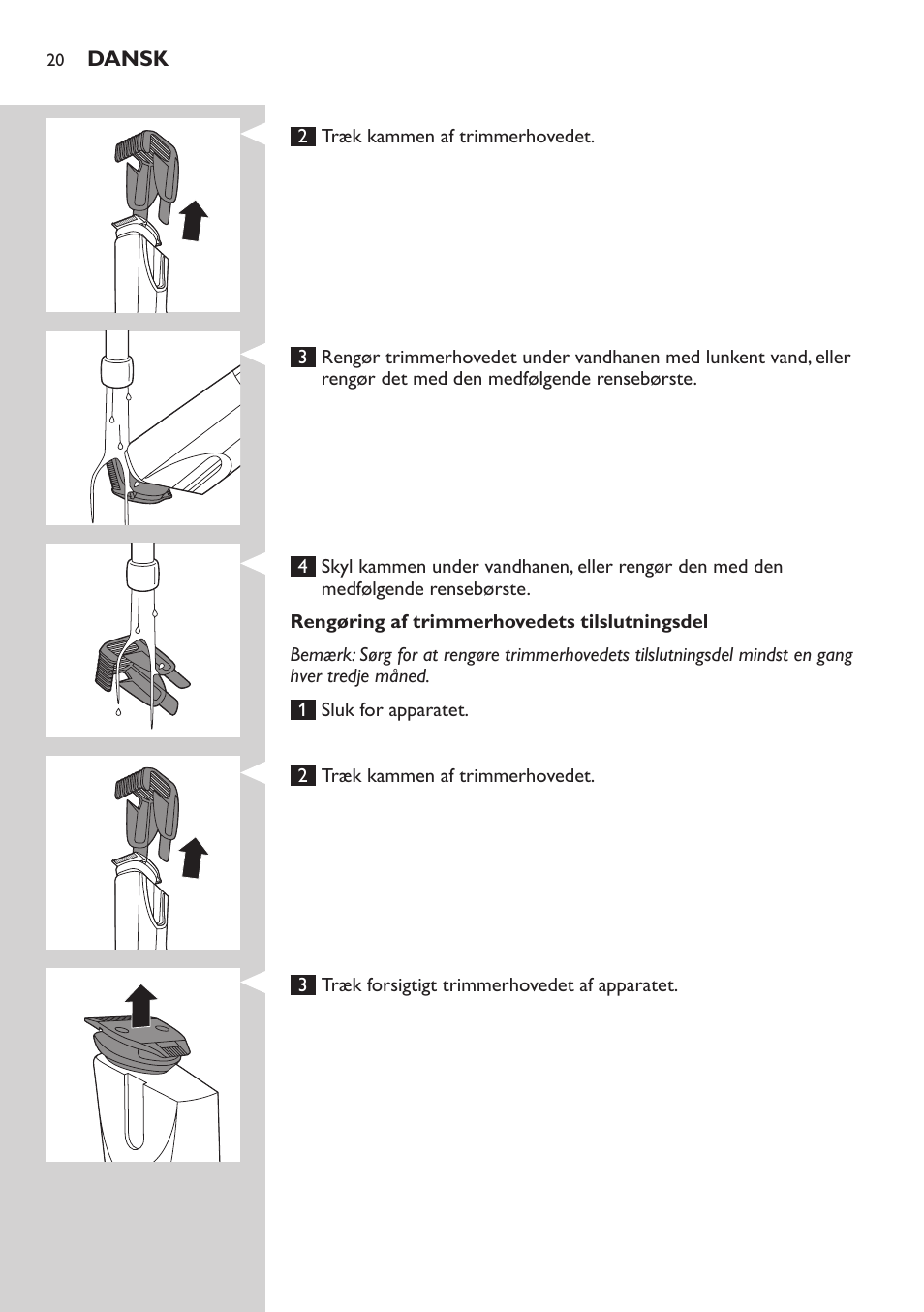 Philips BEARDTRIMMER Series 5000 Tondeuse barbe étanche User Manual | Page 20 / 122