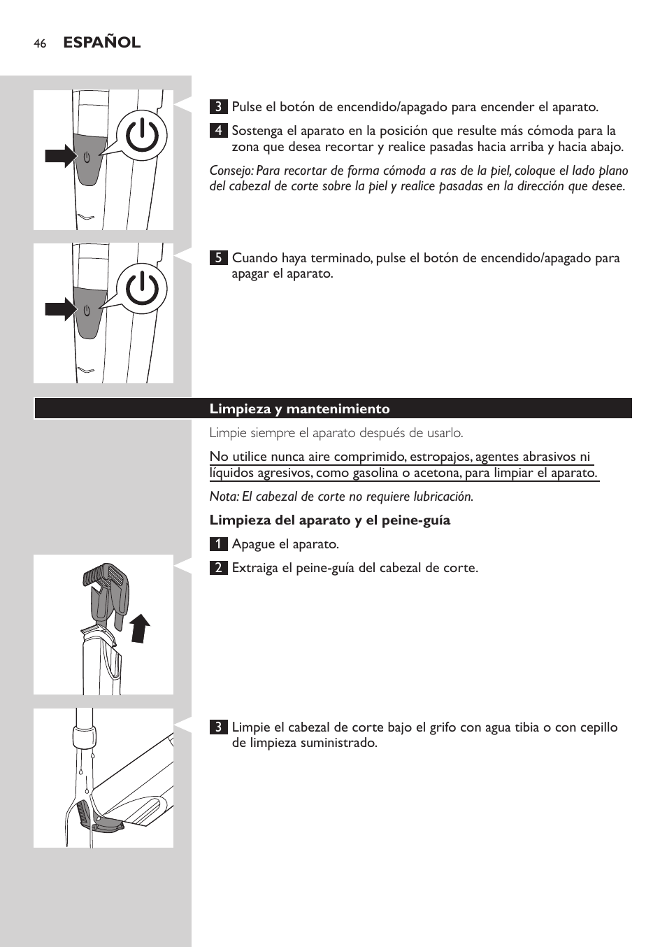 Philips BEARDTRIMMER Series 5000 Tondeuse barbe étanche User Manual | Page 46 / 122