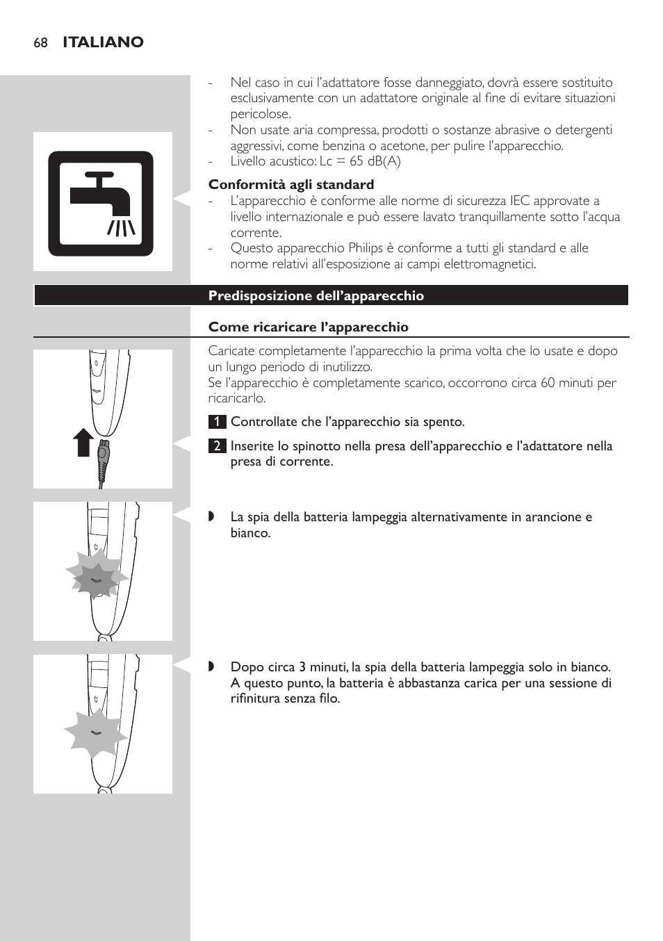 Philips BEARDTRIMMER Series 5000 Tondeuse barbe étanche User Manual | Page 68 / 122